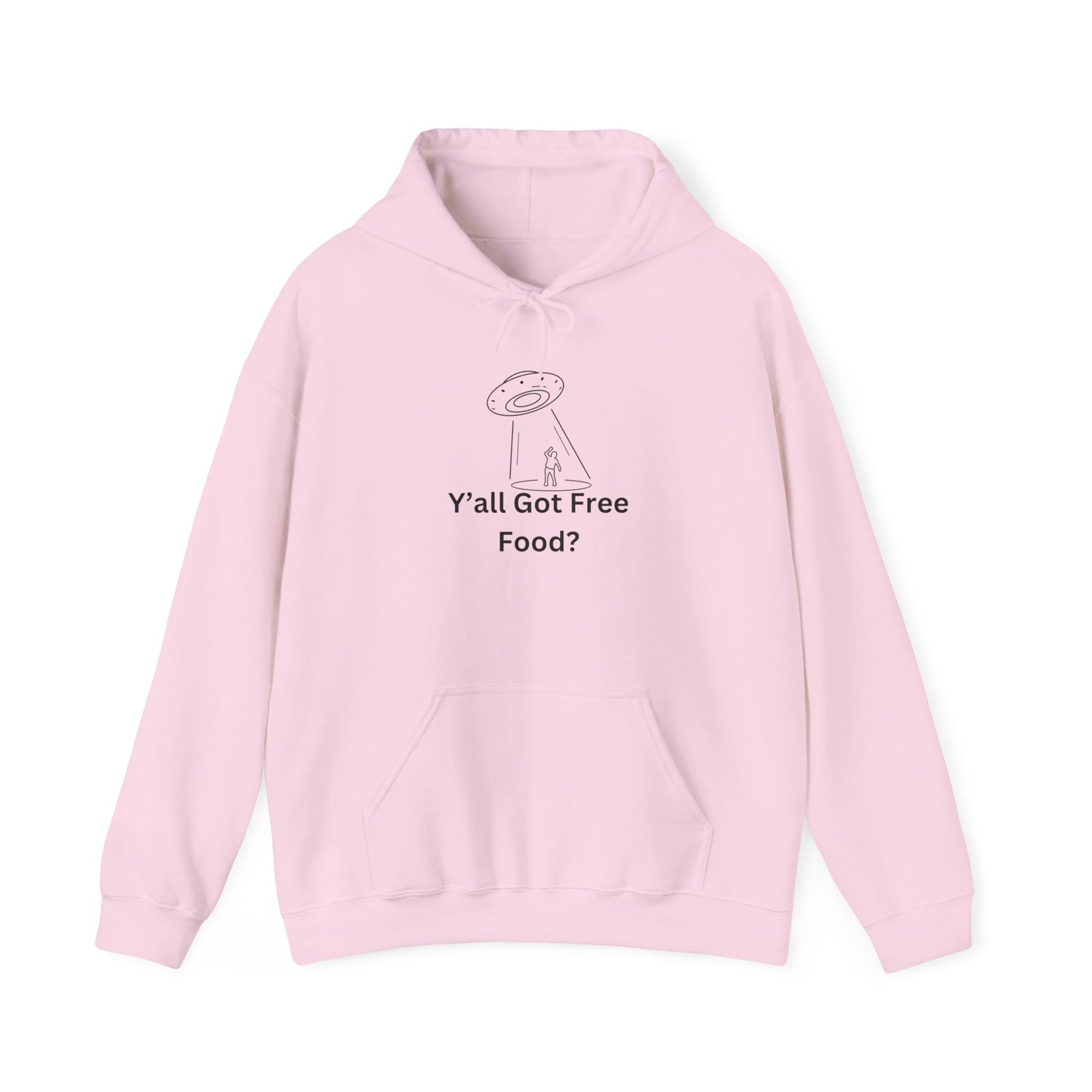 Y'all Got Free Food Hoodie Sweatshirt Funny Alien UFO Sweater Pullover Hooded Sweatshirt