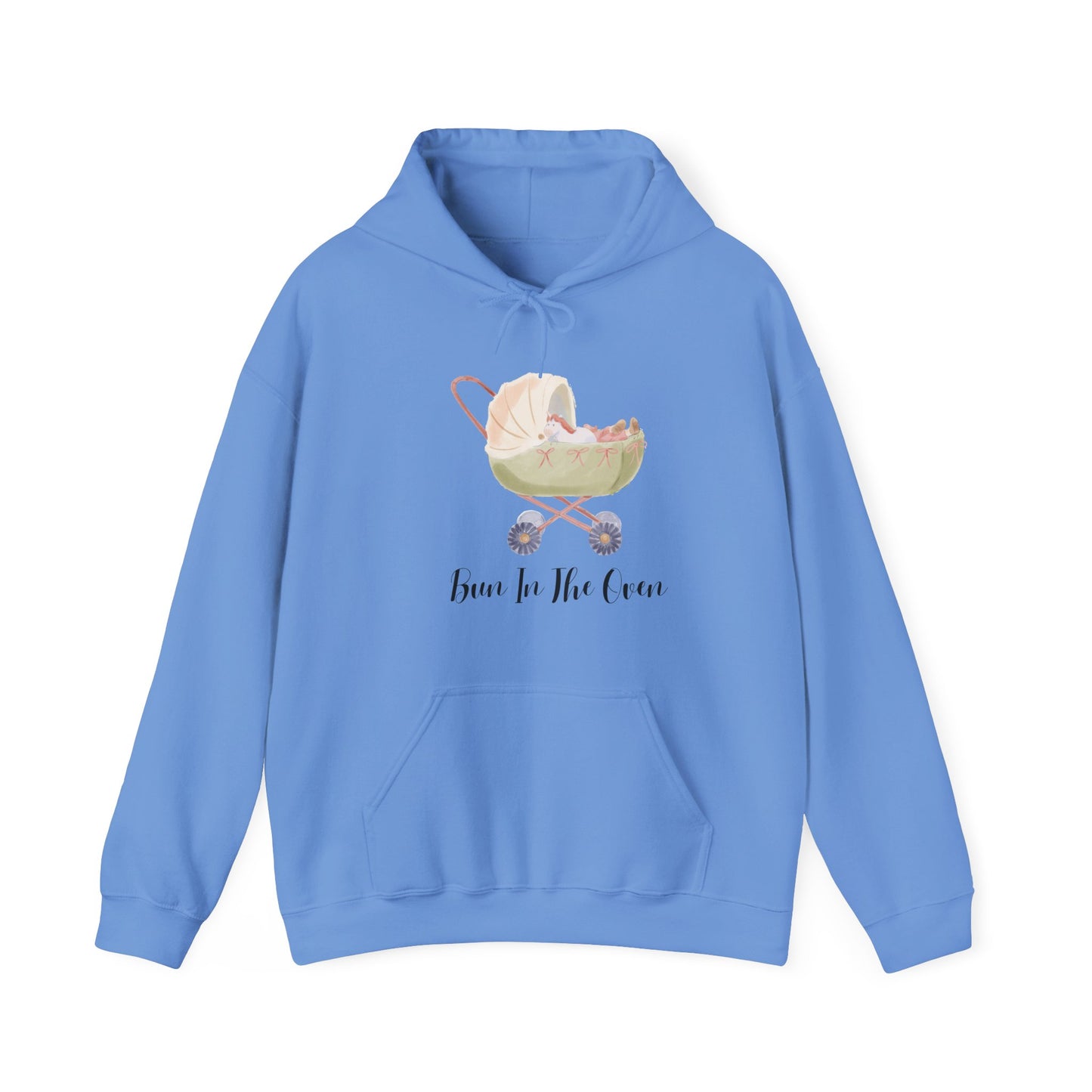 Bun In The Oven Unisex Heavy Blend™ Hooded Sweatshirt Pregnancy Baby Bump Pullover Hoodie Sweater