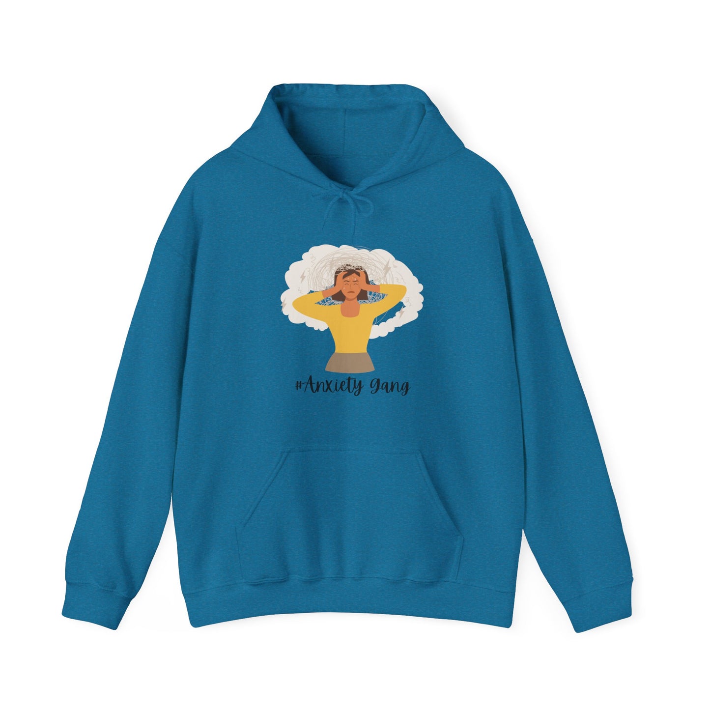 Anxiety Gang Hoodie Unisex Heavy Blend™ Hooded Sweatshirt Stress Overthinking Headache Pullover Sweater