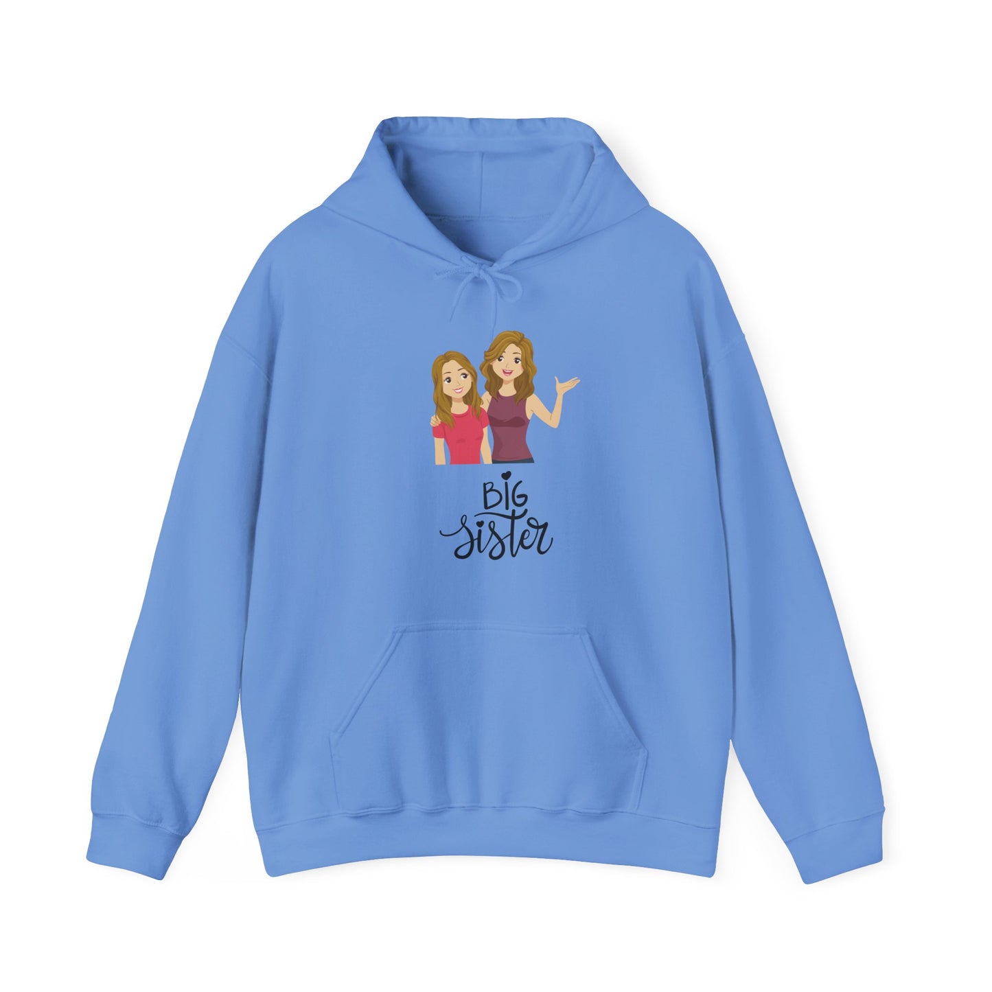 Big Sister Unisex Heavy Blend Hooded Sweatshirt Older Sister Sibling Shirt Pullover Sweater
