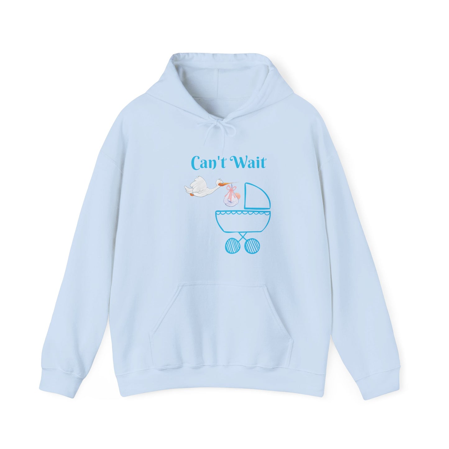Can't Wait Unisex Heavy Blend Hooded Sweatshirt Preggo Maternity Pregnancy New Mom With Child