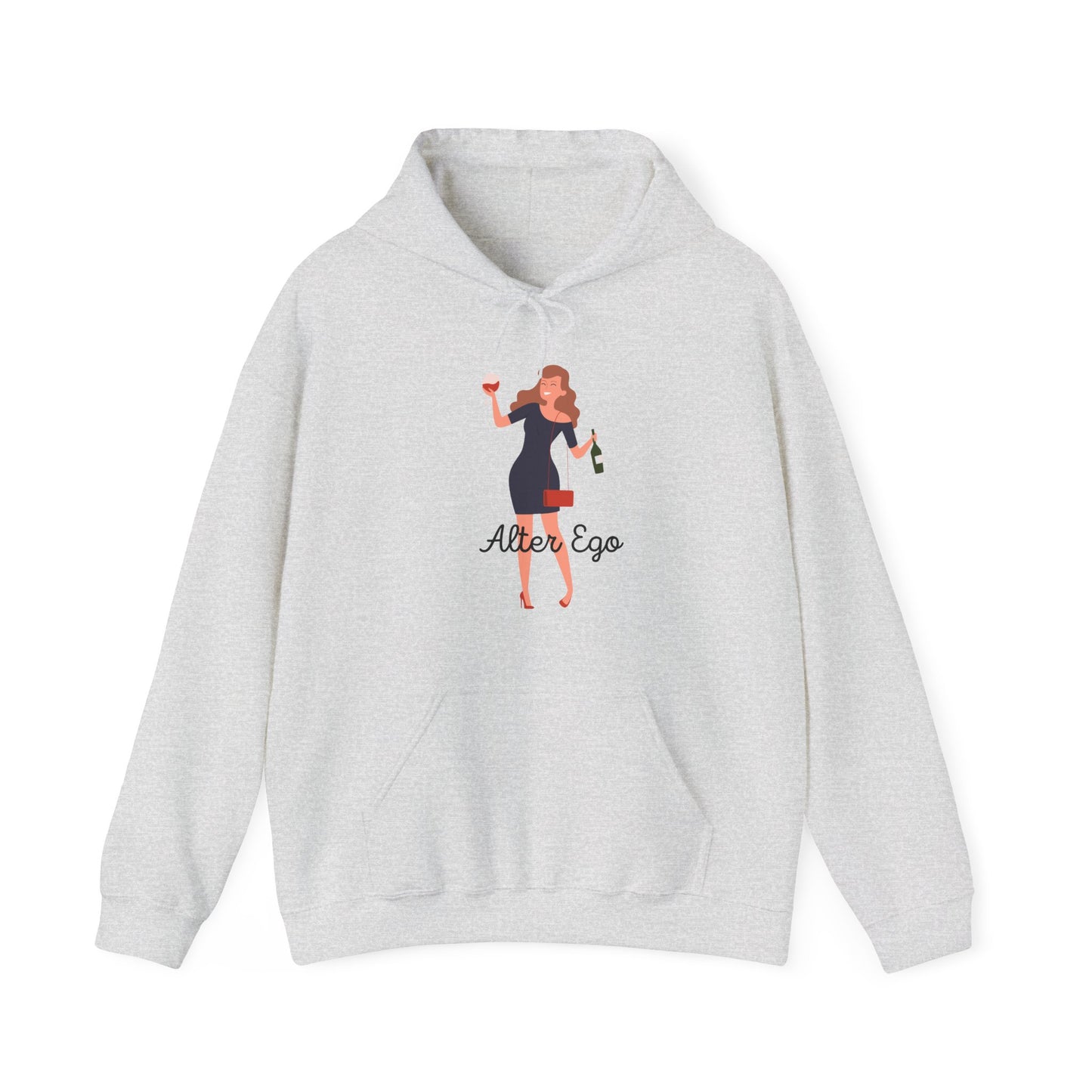 Alter Ego Unisex Heavy Blend Hooded Sweatshirt Bipolar Strange Dr Jekyll Mr Hyde Hoodie Pullover Sweater Drinking Partying Booze Alcohol