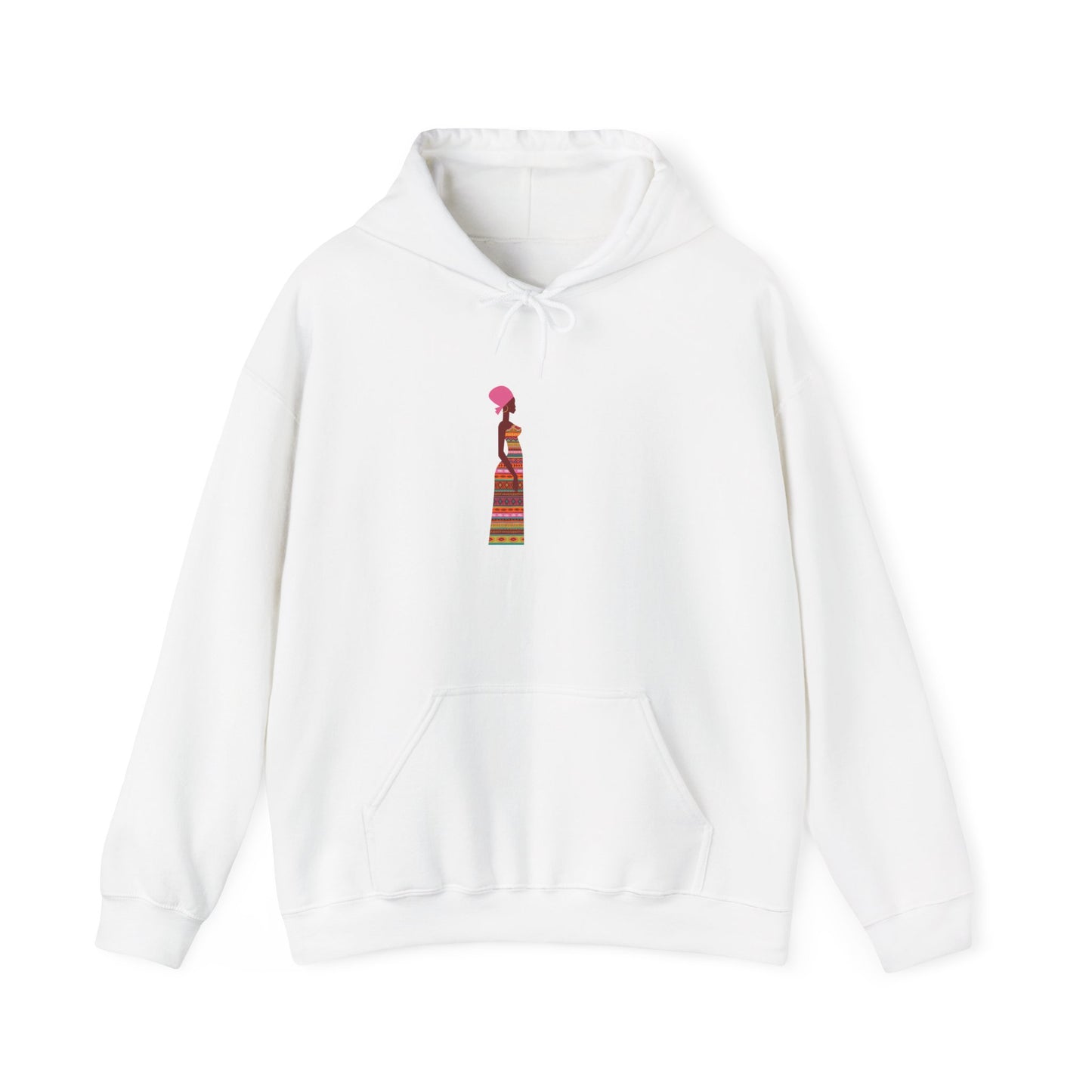 African Woman Stylish Unisex Hooded Sweatshirt with Colorful Design - Perfect for Casual Wear and Gift Ideas