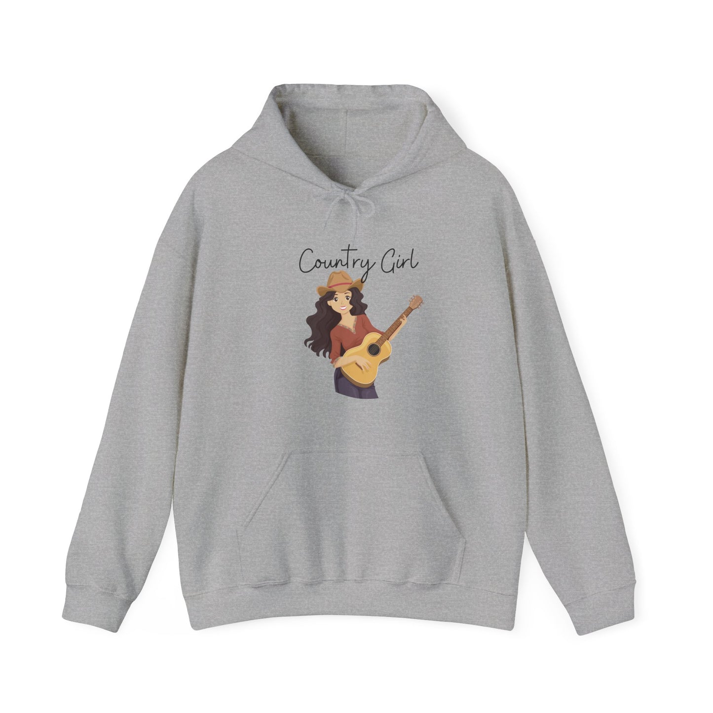 Country Girl Unisex Heavy Blend™ Hooded Sweatshirt Country Guitar Farm Country Music Hoodie Sweater Pullover