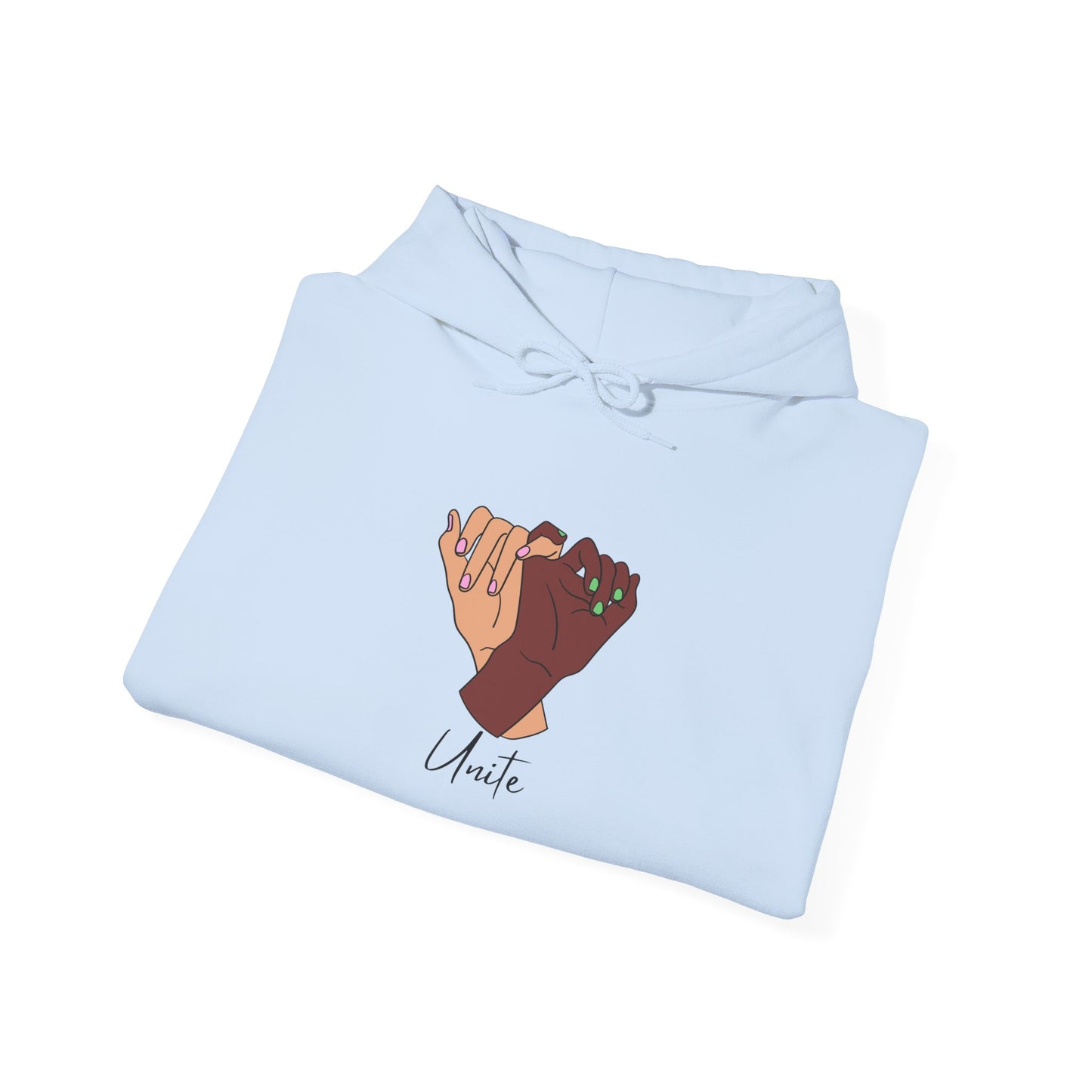 Unite Sweater Pullover Unisex Hoodie - 'Unite' Graphic Sweatshirt for Social Awareness and Solidarity