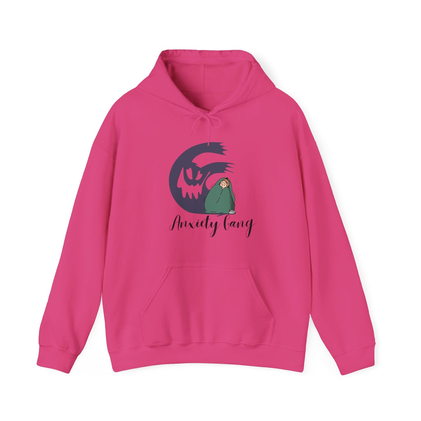 Anxiety Gang Unisex Heavy Blend™ Hooded Sweatshirt Stress Shirt Anxiety Attack
