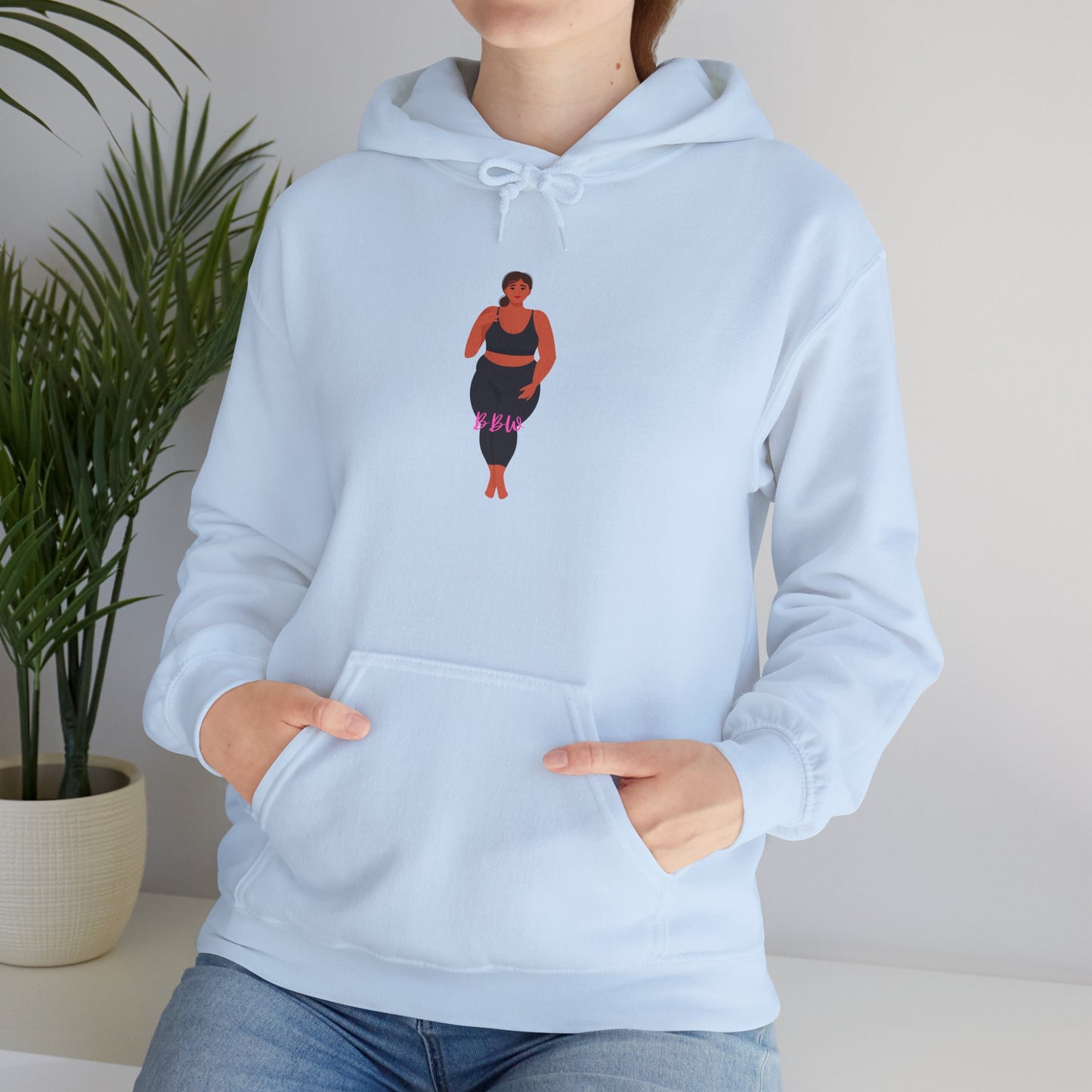 BBW Hoodie Unisex Heavy Blend Hooded Sweatshirt Plus Size Sweater Pullover