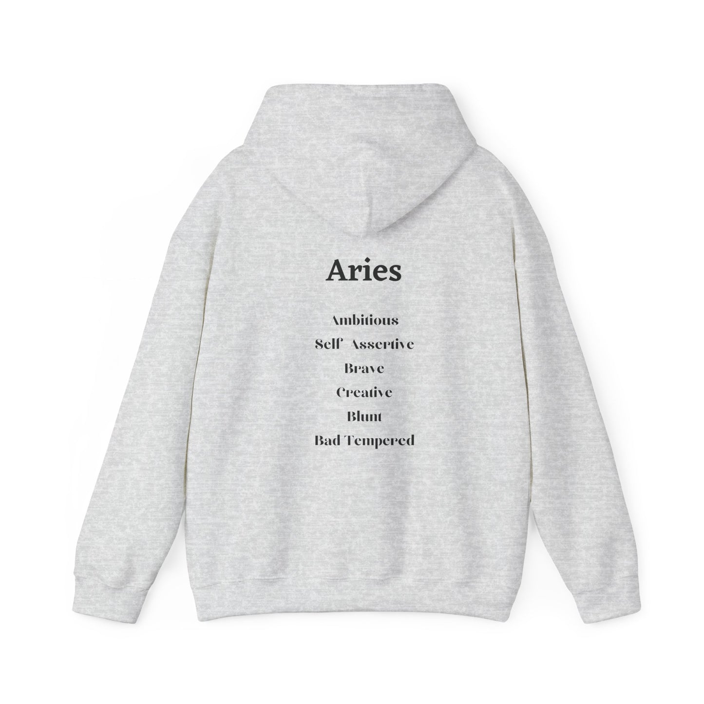 Aries Zodiac Astrology With Traits Unisex Heavy Blend Hooded Sweatshirt
