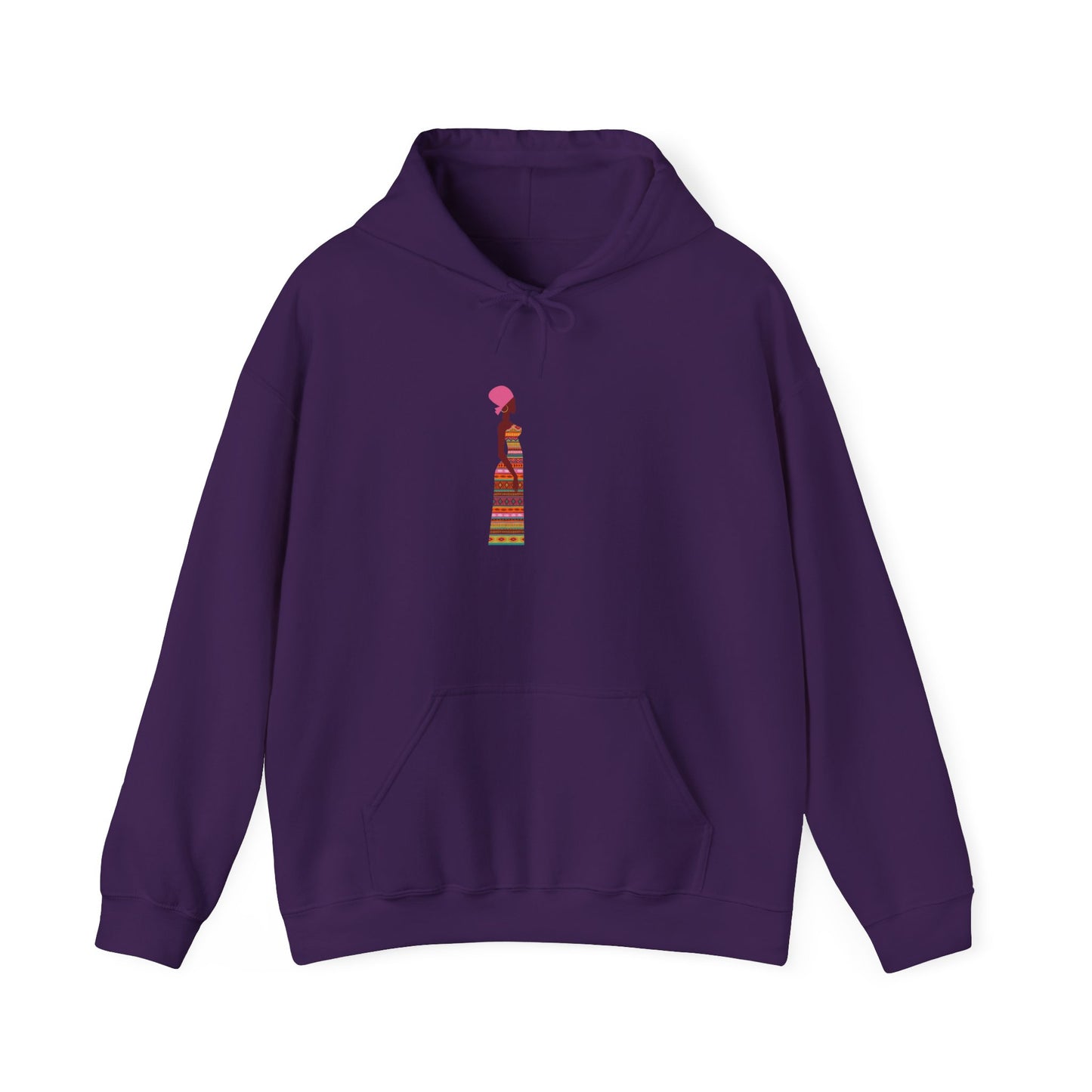 African Woman Stylish Unisex Hooded Sweatshirt with Colorful Design - Perfect for Casual Wear and Gift Ideas