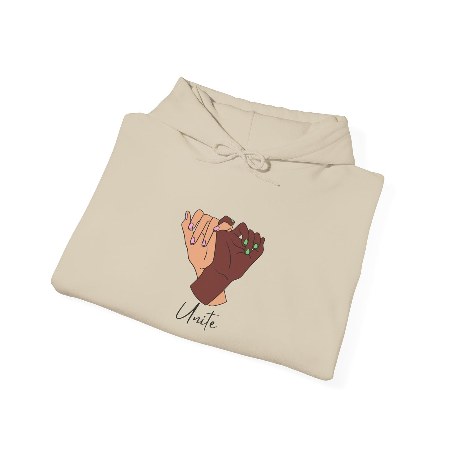 Unite Sweater Pullover Unisex Hoodie - 'Unite' Graphic Sweatshirt for Social Awareness and Solidarity