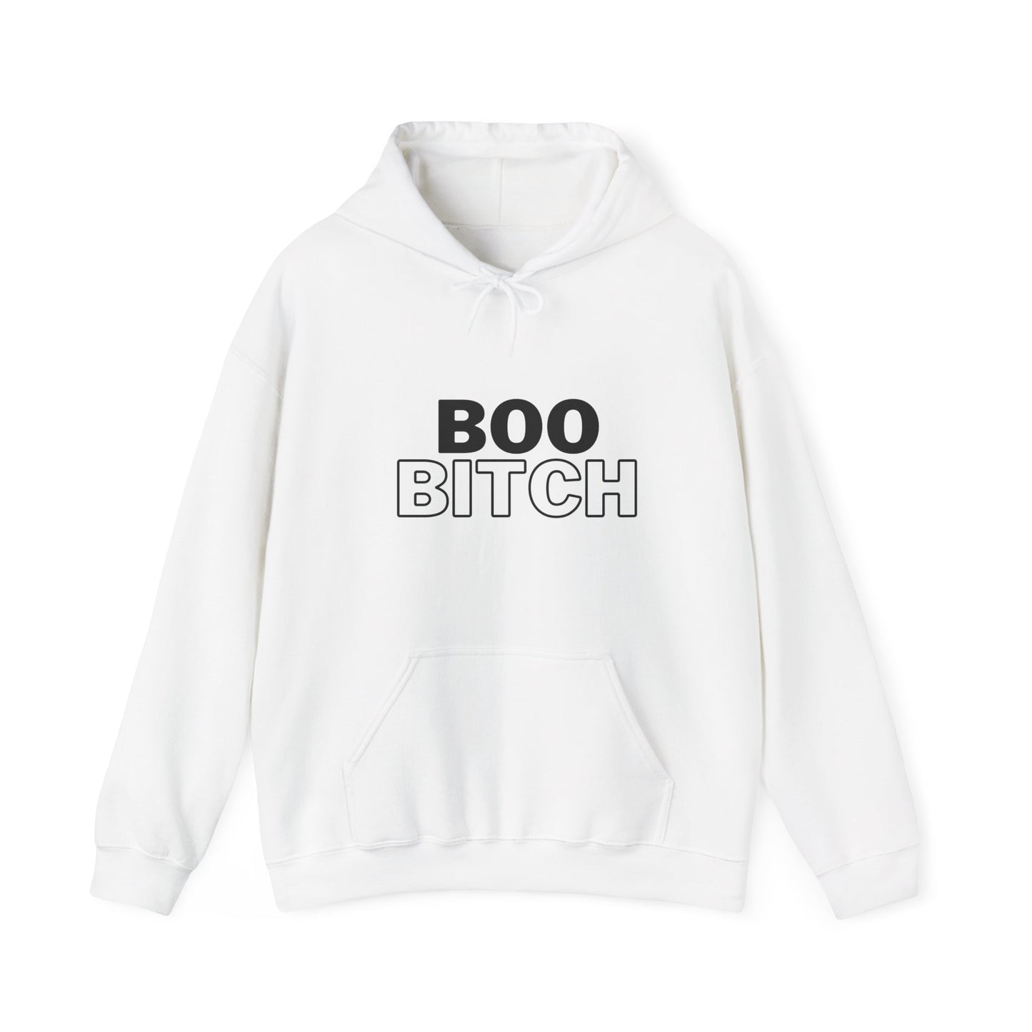 Boo Bitch Unisex Heavy Blend™ Hooded Sweatshirt Halloween Spooky Season Fall Ghost