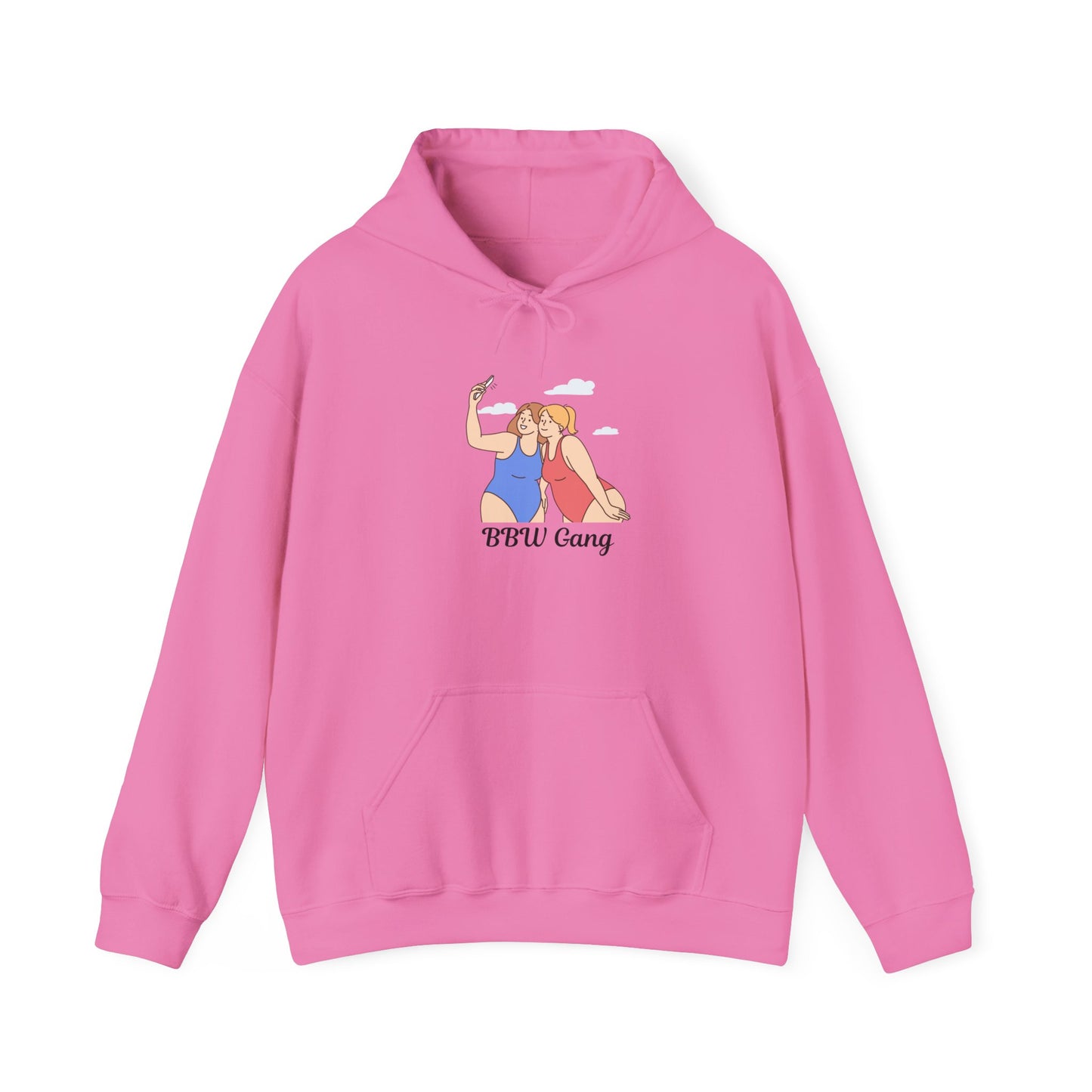 BBW Gang Hoodie - Cozy Unisex Heavy Blend Sweatshirt Plus Size Big Girl Sweater Hooded Sweatshirt Pullover