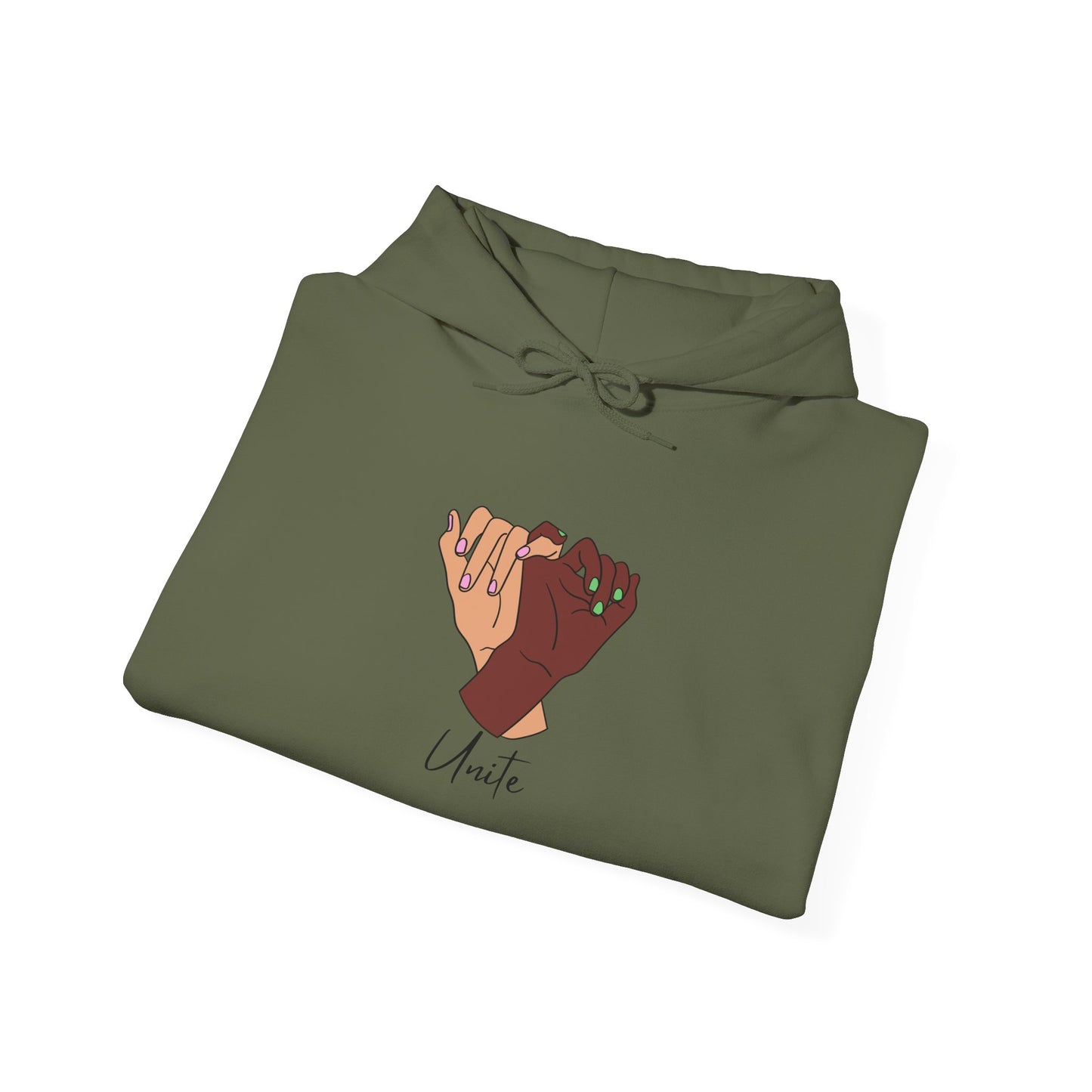 Unite Sweater Pullover Unisex Hoodie - 'Unite' Graphic Sweatshirt for Social Awareness and Solidarity