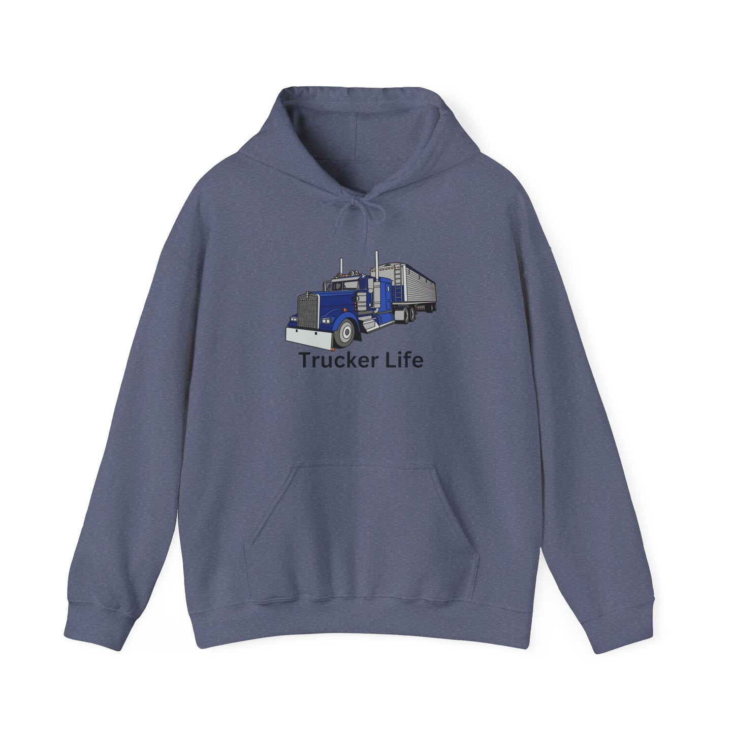 Trucker Life Hooded Sweatshirt Truck Drivers Over The Road Pullover Hoodie Sweater
