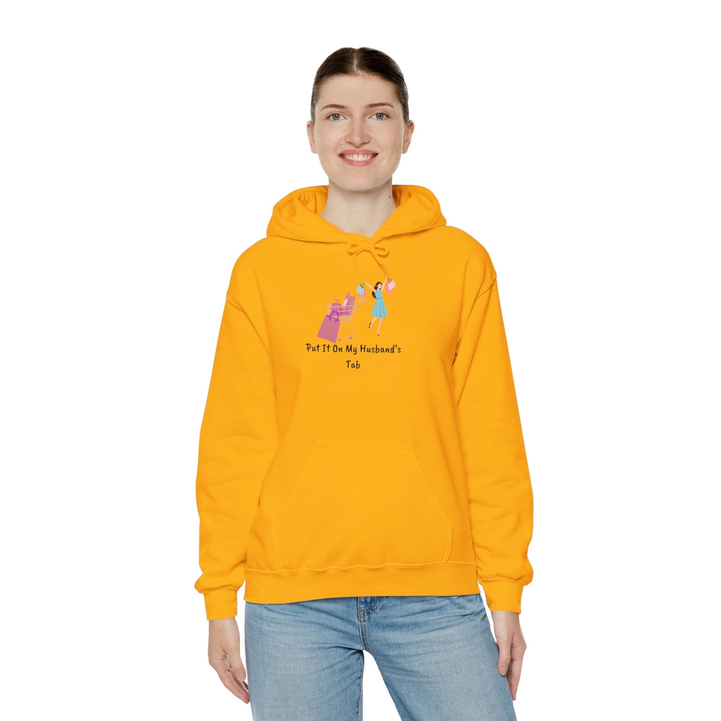 Put It On My Husband's Tab Hoodie Sweater Pullover Hooded Sweatshirt