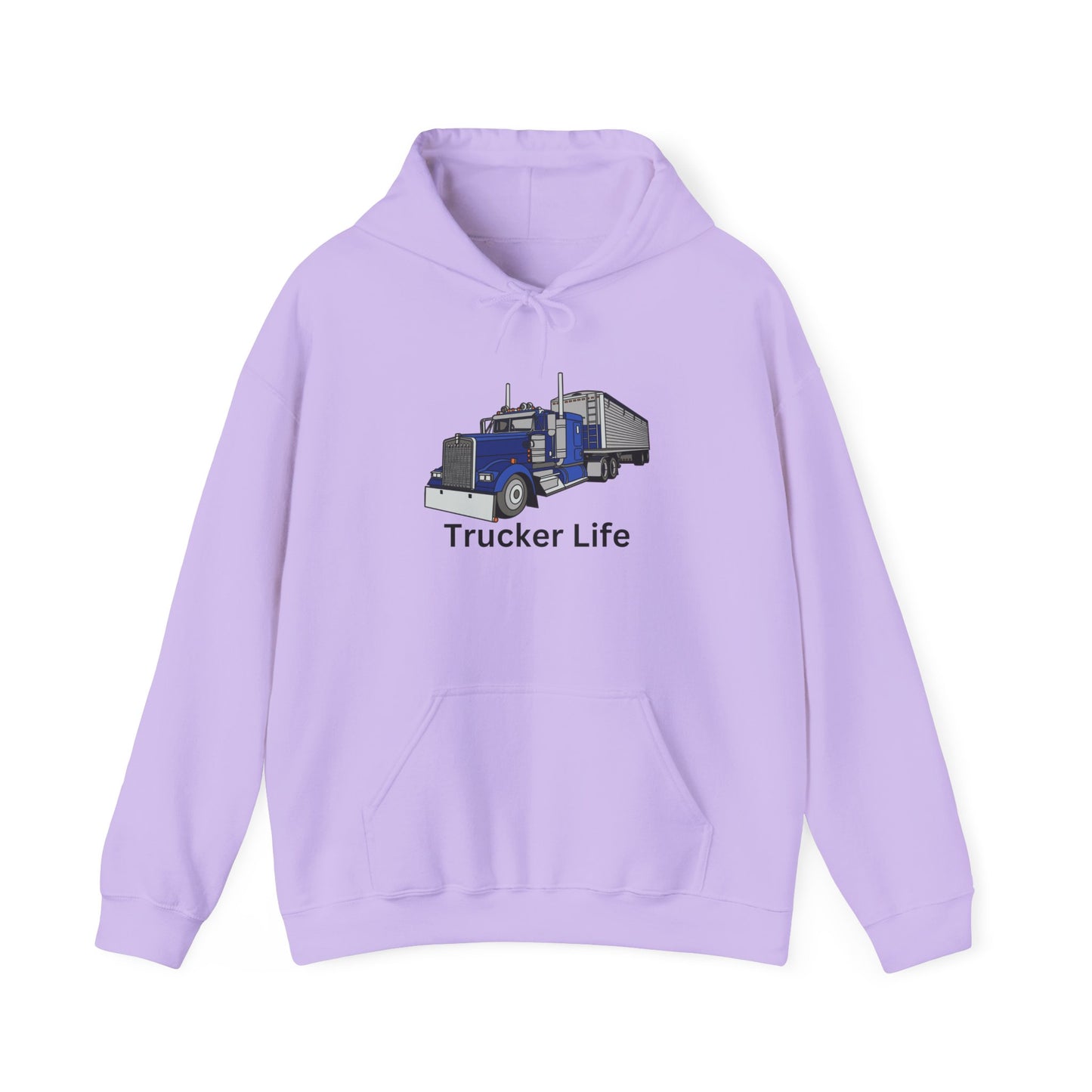 Trucker Life Hooded Sweatshirt Truck Drivers Over The Road Pullover Hoodie Sweater