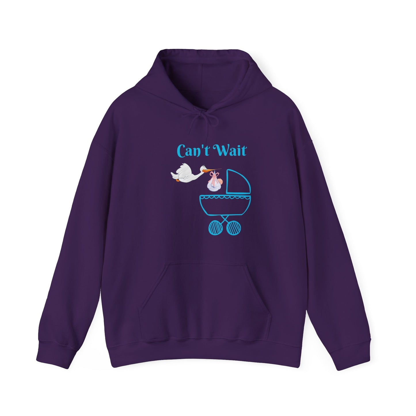 Can't Wait Unisex Heavy Blend Hooded Sweatshirt Preggo Maternity Pregnancy New Mom With Child