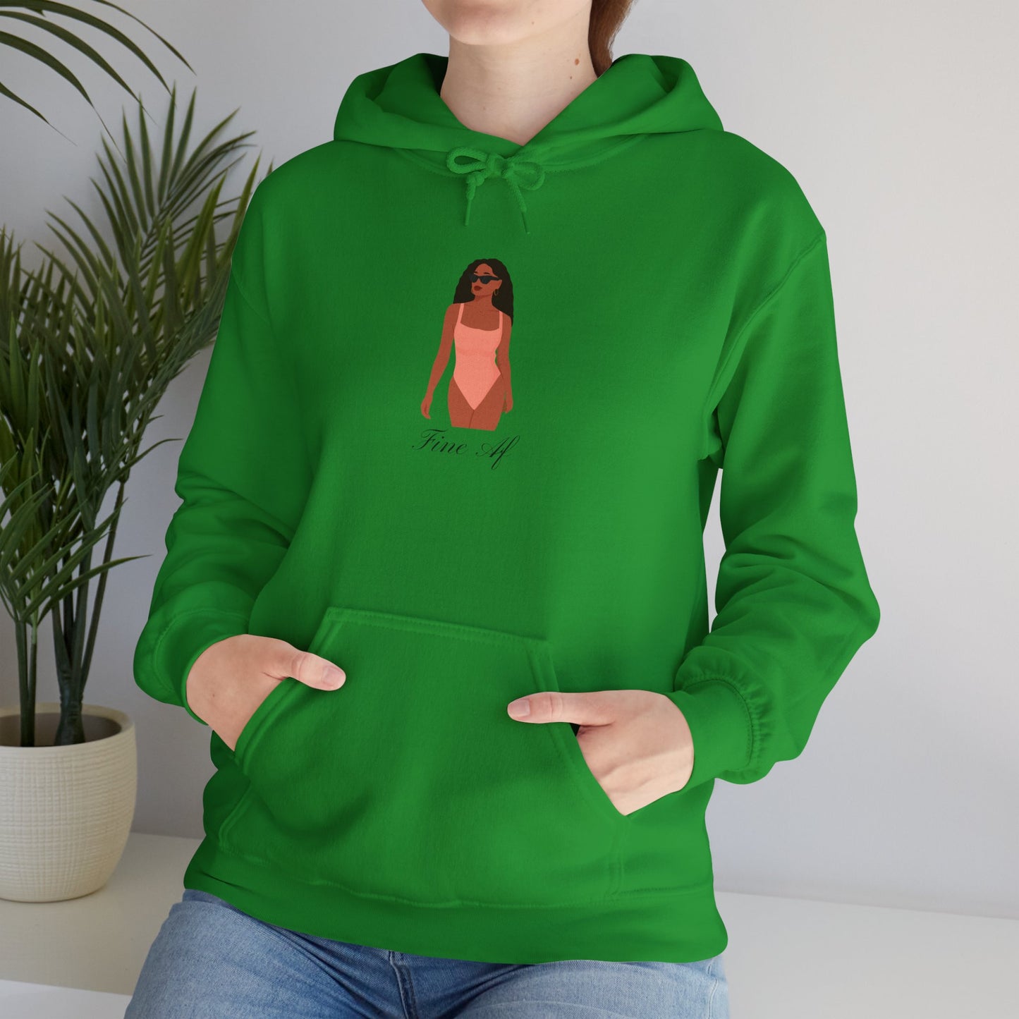 Fine AF Unisex Heavy Blend Hoodie Pullover Sweater Hooded Sweatshirt