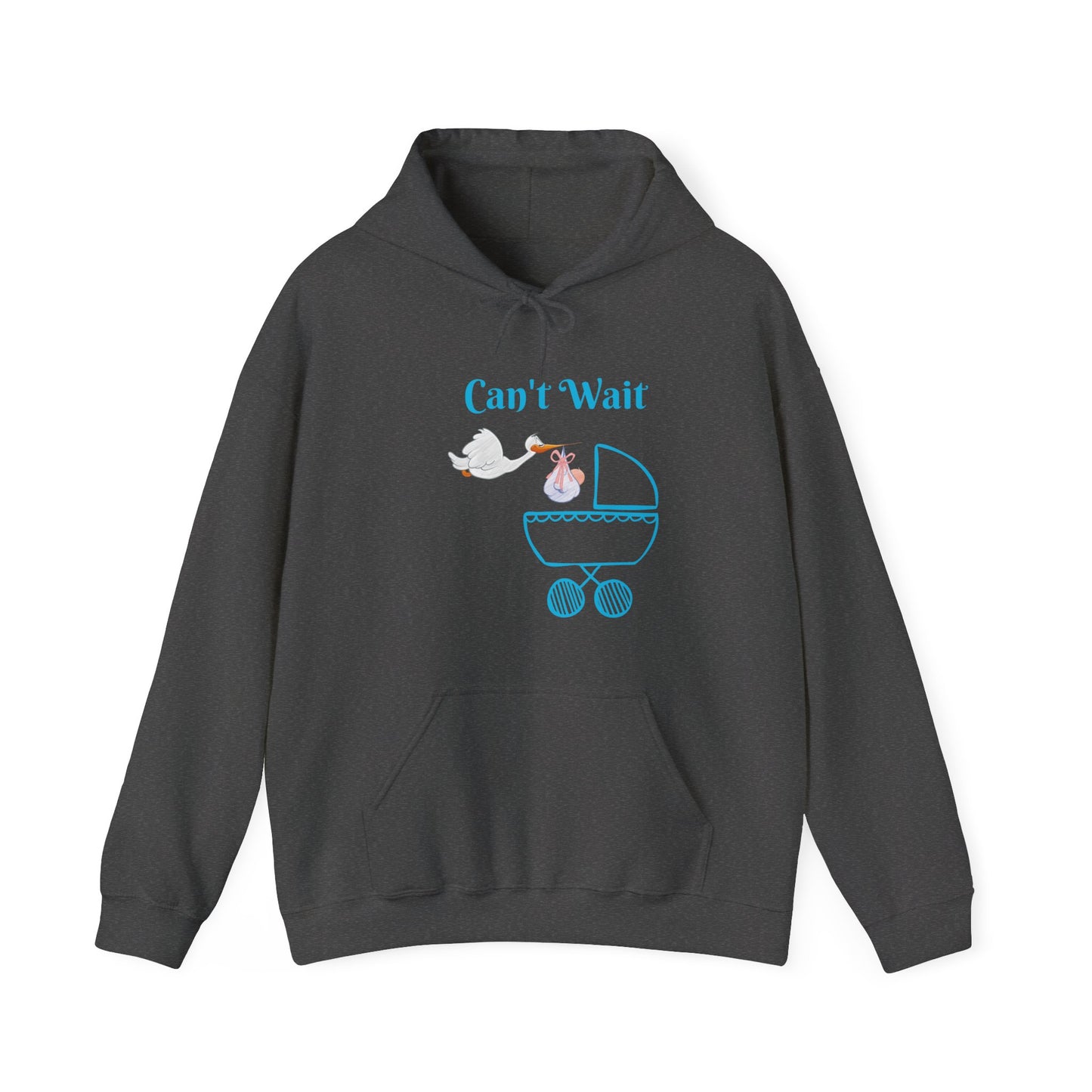 Can't Wait Unisex Heavy Blend Hooded Sweatshirt Preggo Maternity Pregnancy New Mom With Child