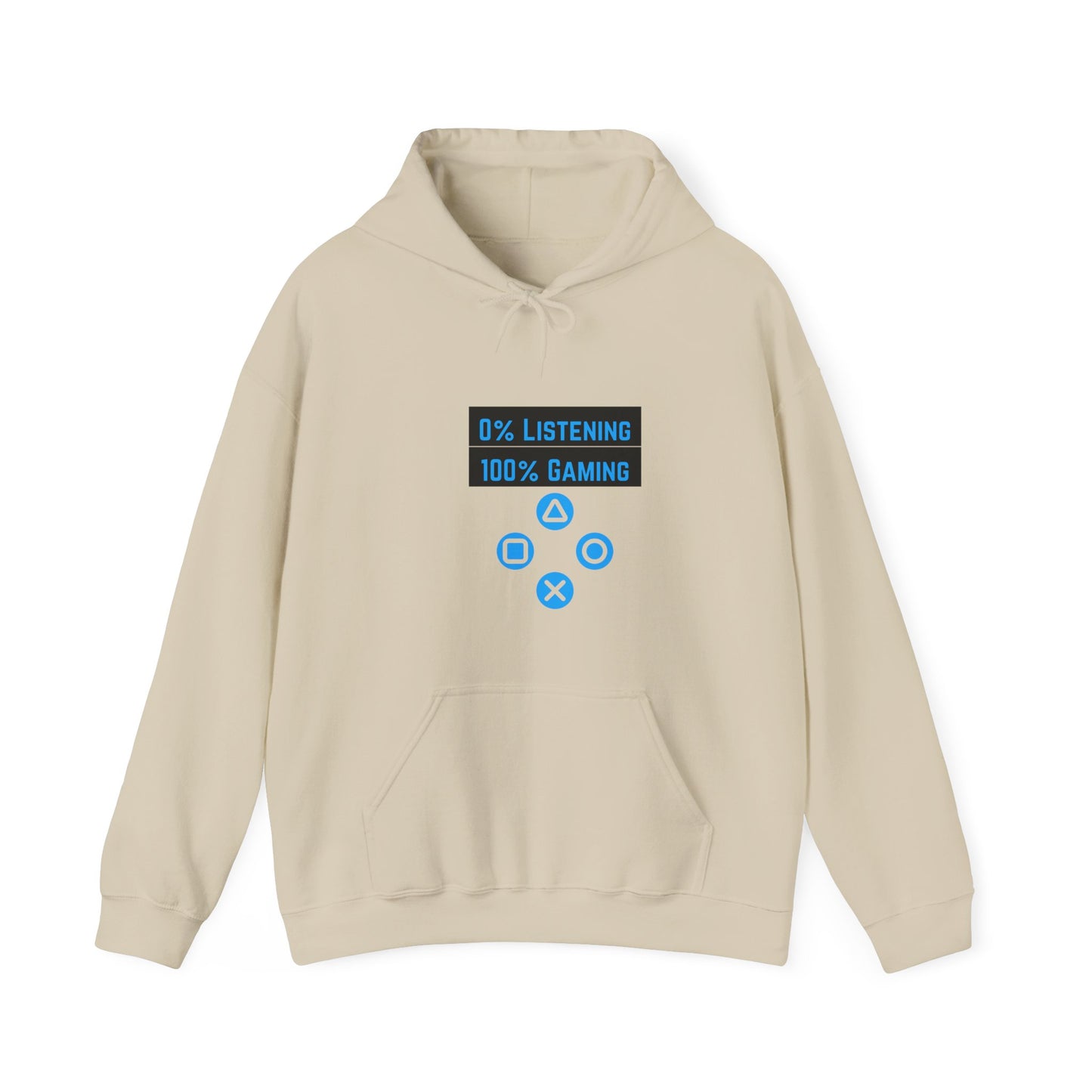 0% Listening 100 Percent Gaming Unisex Heavy Blend™ Hooded Sweatshirt Gaming Video Games Hoodie Sweater Pullover