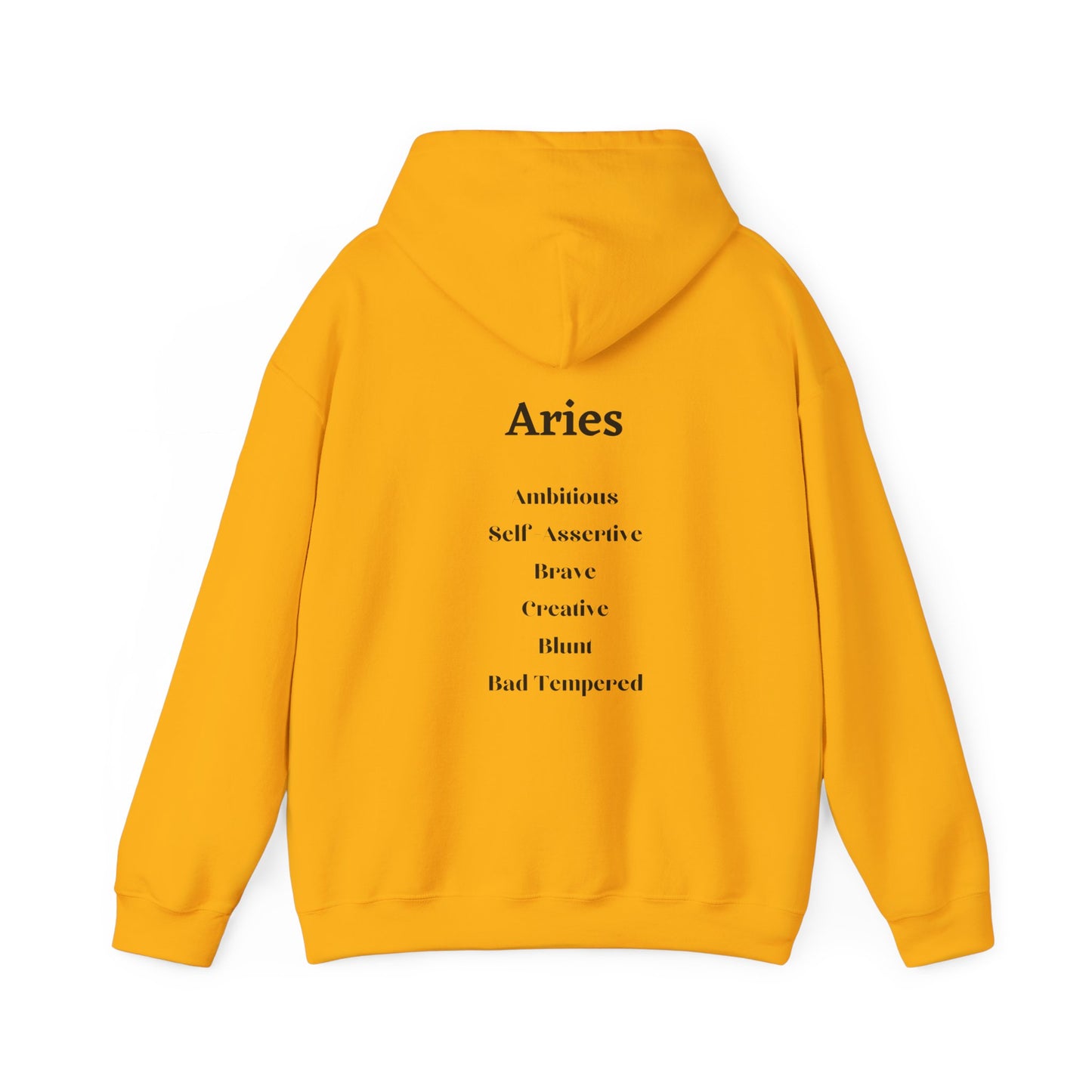 Aries Zodiac Astrology With Traits Unisex Heavy Blend Hooded Sweatshirt