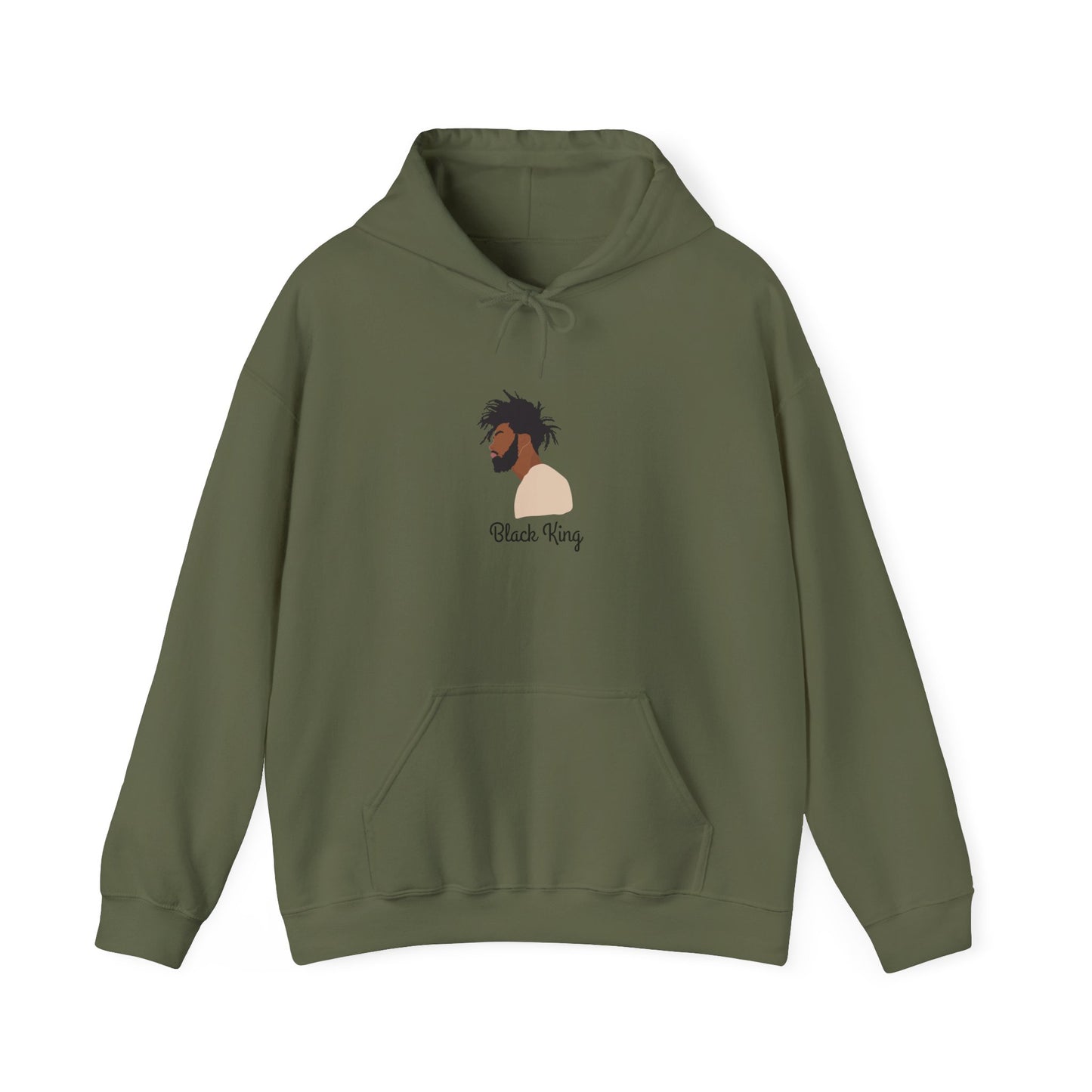 Black King Hoodie Unisex Heavy Blend™ Hooded Sweatshirt African American Black Man Dreadlocks Locs Culture Sweater Sweatshirt