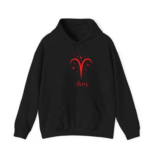 Aries Zodiac Sign Unisex Heavy Blend Hooded Sweatshirt
