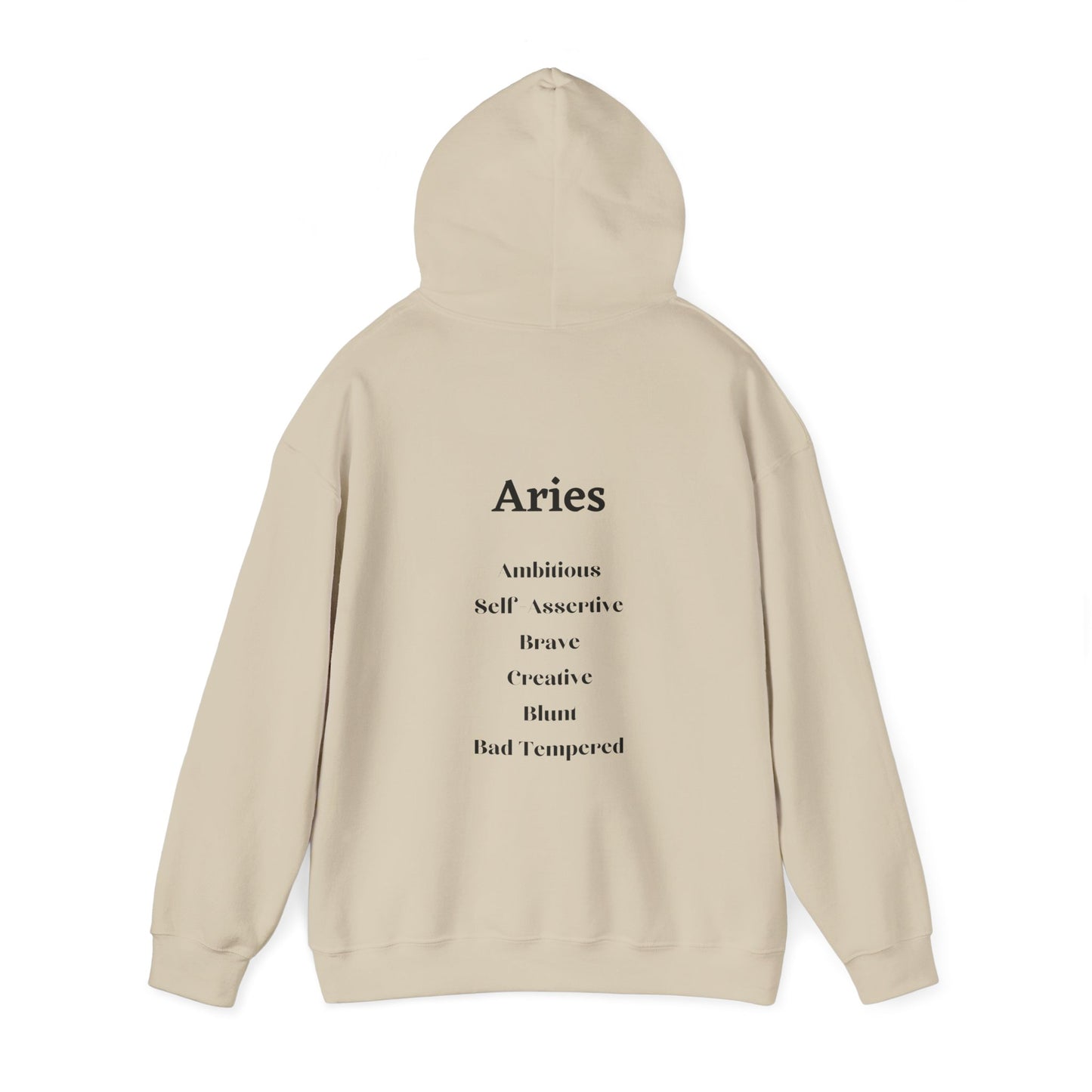 Aries Zodiac Astrology With Traits Unisex Heavy Blend Hooded Sweatshirt