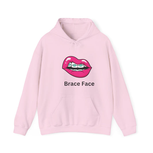 Brace Face Unisex Heavy Blend™ Hooded Sweatshirt Braces Aligners Straight Teeth Braces Journey Hoodie Sweater Pullover