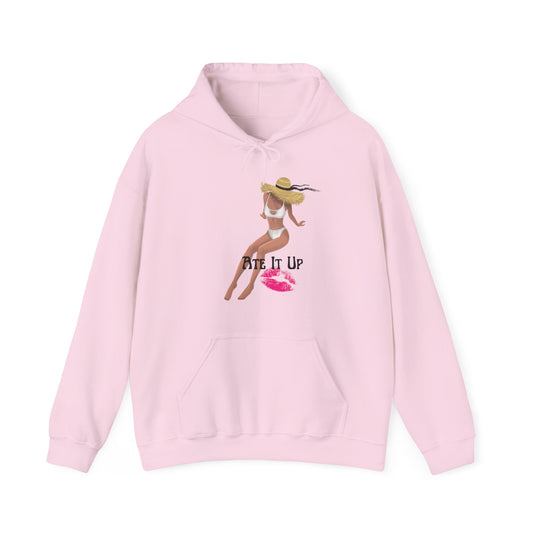 Ate It Up Unisex Heavy Blend Hooded Sweatshirt Sexy Fine Baddie Diva Model Hoodie Sweater Pullover