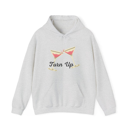 Turn Up Unisex Heavy Blend Hooded Sweatshirt Drinking Party Hoodie Alcohol Beer Alcoholic Party Animal Pullover Sweater Liquor