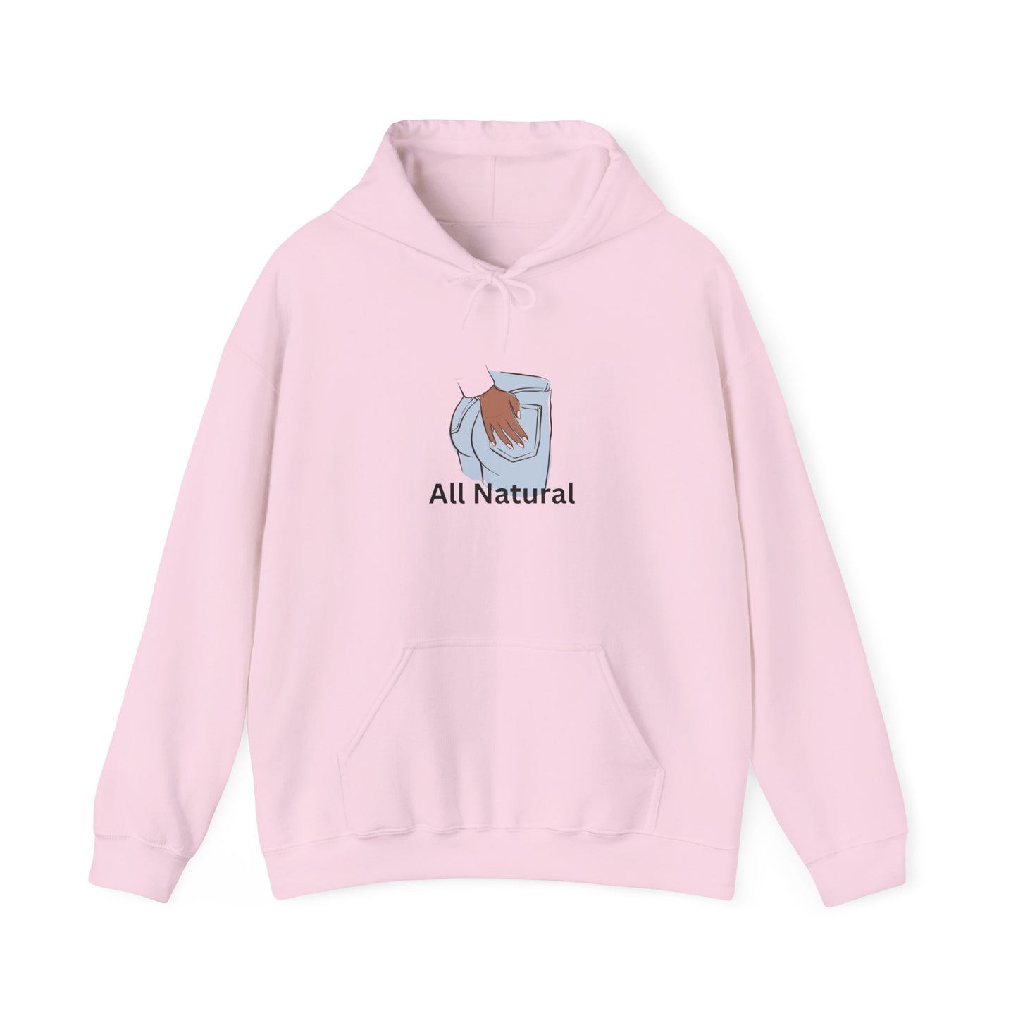 All Natural Hoodie Unisex Heavy Blend™ Hooded Sweatshirt No BBL No Fake Butt Home Grown Ass Pullover Sweater