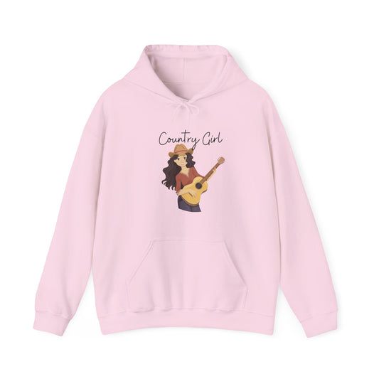 Country Girl Unisex Heavy Blend™ Hooded Sweatshirt Country Guitar Farm Country Music Hoodie Sweater Pullover