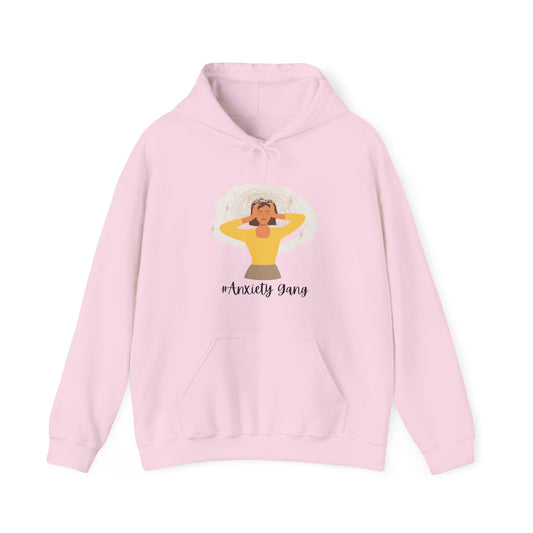 Anxiety Gang Hoodie Unisex Heavy Blend™ Hooded Sweatshirt Stress Overthinking Headache Pullover Sweater