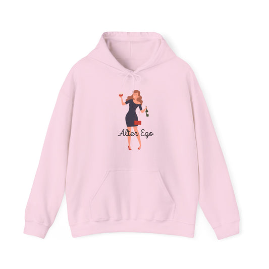Alter Ego Unisex Heavy Blend Hooded Sweatshirt Bipolar Strange Dr Jekyll Mr Hyde Hoodie Pullover Sweater Drinking Partying Booze Alcohol
