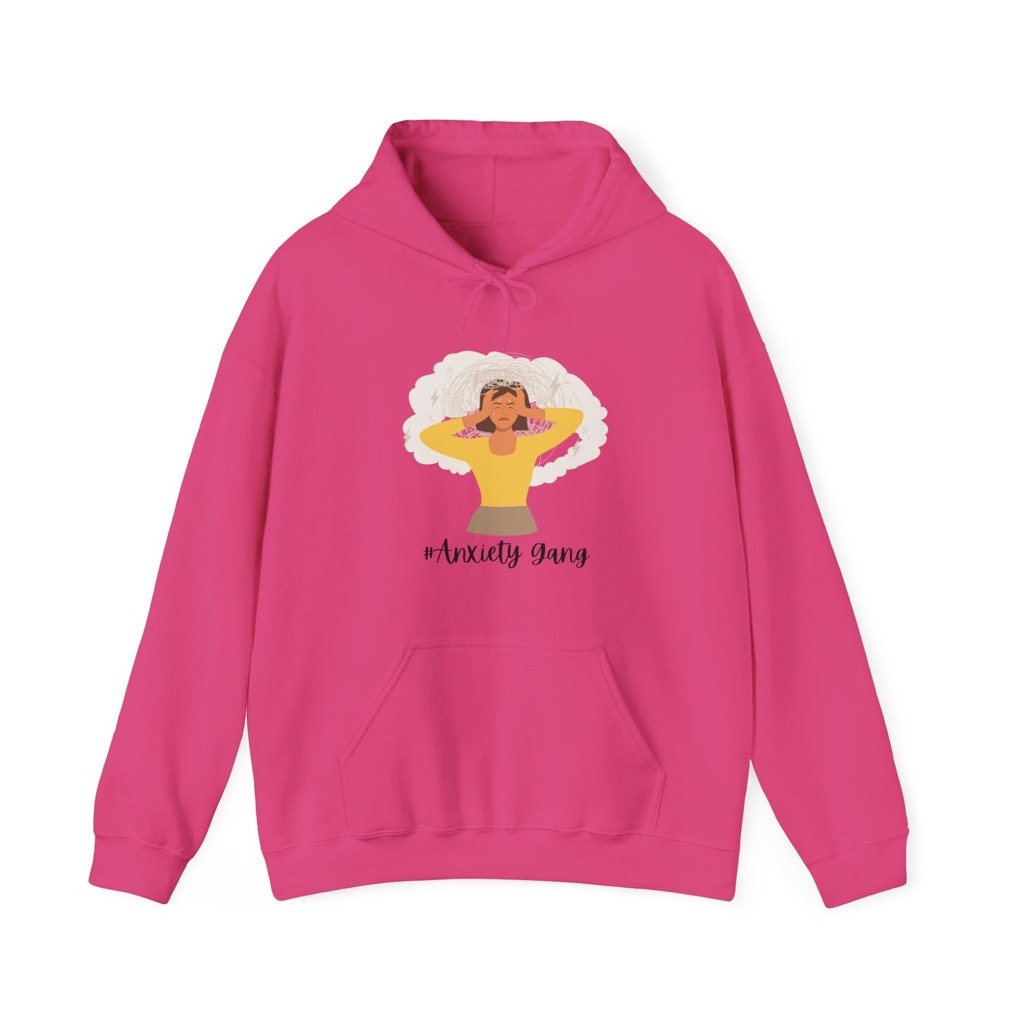 Anxiety Gang Hoodie Unisex Heavy Blend™ Hooded Sweatshirt Stress Overthinking Headache Pullover Sweater