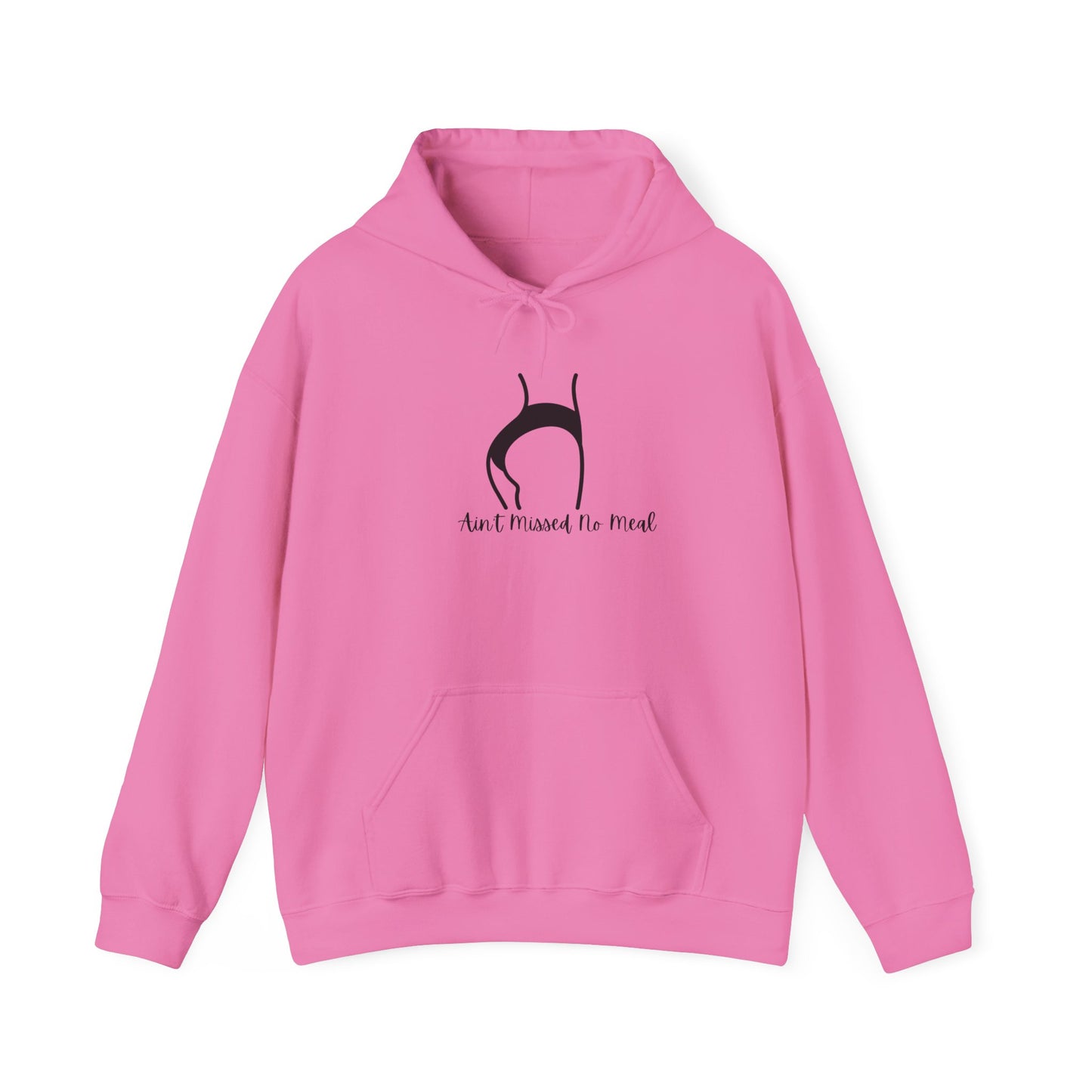 Ain't Missed No Meal Hoodie, Cozy Unisex Hooded Sweatshirt for Food Lovers Funny Pullover Sweater