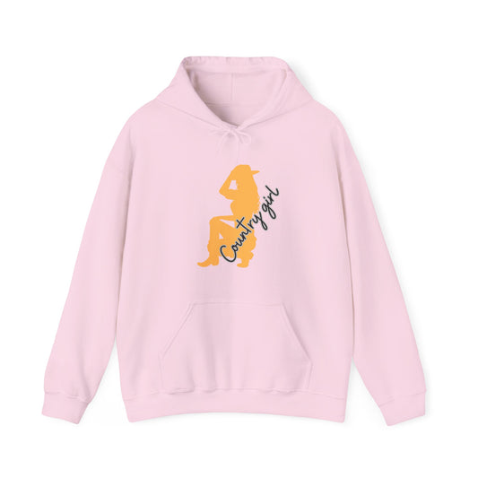 Country Girl Unisex Heavy Blend™ Hooded Sweatshirt Country Music Farm Girl Guitar Cowboy Spurs Cowboy Hat Hoodie Sweater Pullover