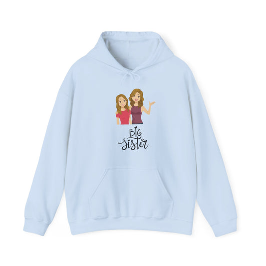 Big Sister Unisex Heavy Blend Hooded Sweatshirt Older Sister Sibling Shirt Pullover Sweater