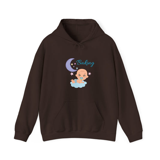 Baking Unisex Heavy Blend Hooded Sweatshirt Pregnancy Pullover Sweater Pregnancy Announcement Baby Bump