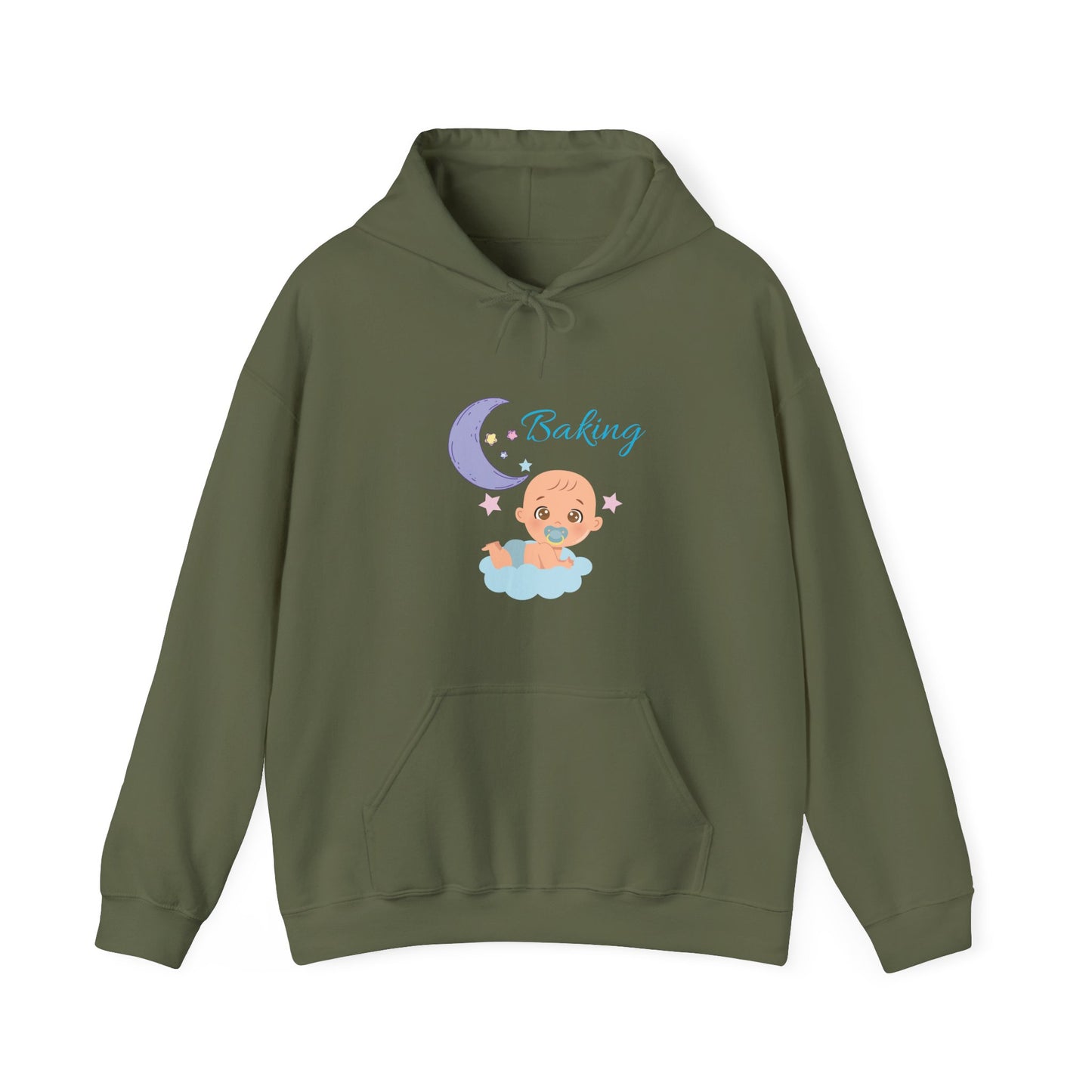 Baking Unisex Heavy Blend Hooded Sweatshirt Pregnancy Pullover Sweater Pregnancy Announcement Baby Bump