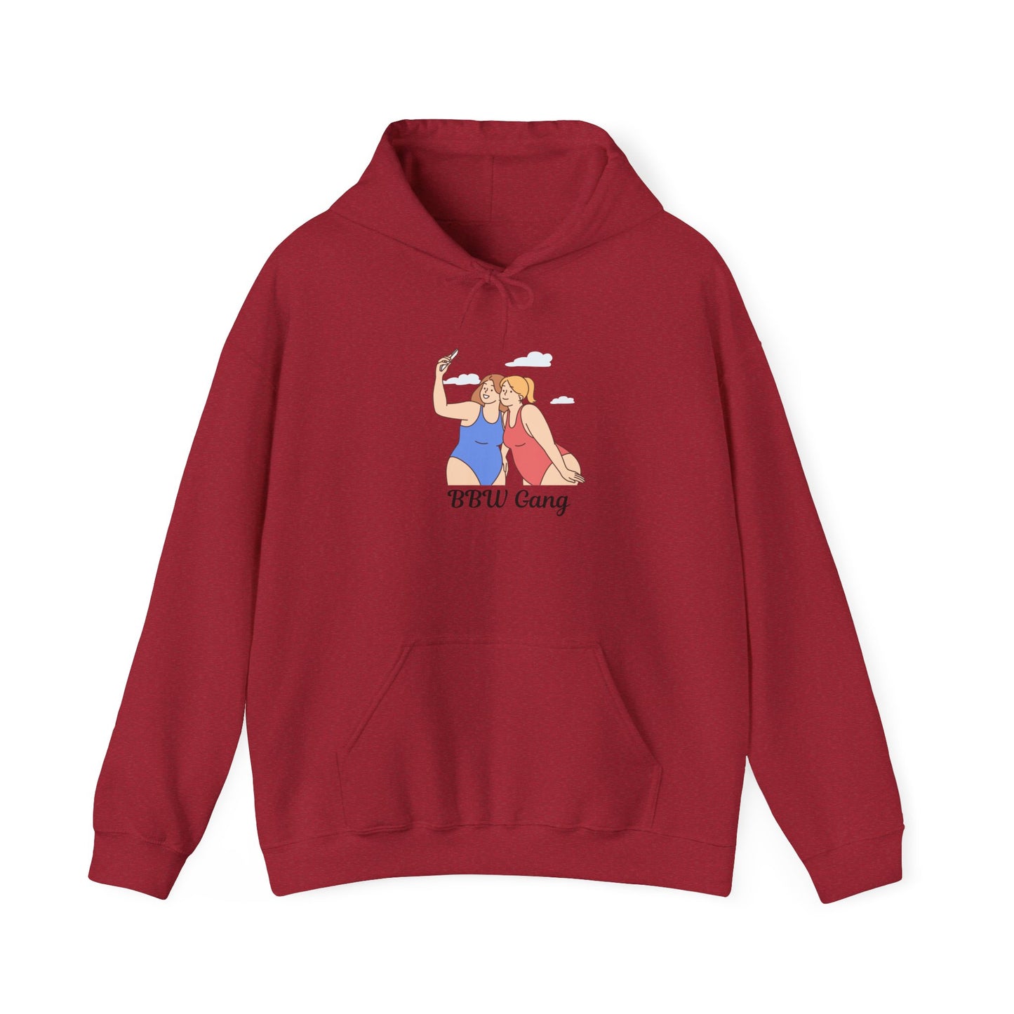 BBW Gang Hoodie - Cozy Unisex Heavy Blend Sweatshirt Plus Size Big Girl Sweater Hooded Sweatshirt Pullover