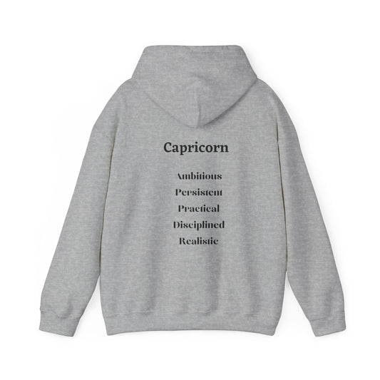 Capricorn Zodiac Astrology With Traits Unisex Heavy Blend Hooded Sweatshirt Pullover Hoodie Sweater